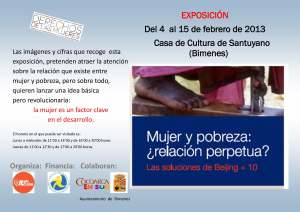 Publicidad Expo Mujer y Pobreza Bimenes